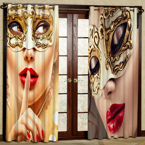 پرده مخمل پانچی کد 6099 سایز 280x140 سانتی متر