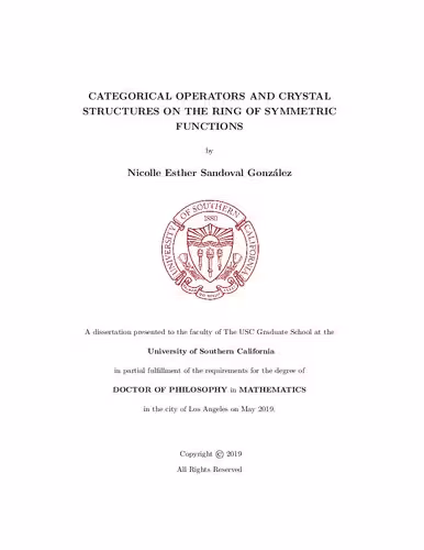 خرید و دانلود نسخه کامل کتاب Categorical operators and crystal structures on the ring of symmetric functions