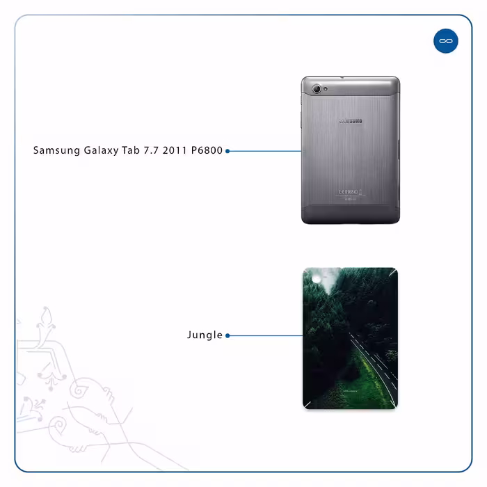 برچسب پوششی ماهوت مدل Jungle مناسب برای تبلت سامسونگ Galaxy Tab 7.7 2011 P6800