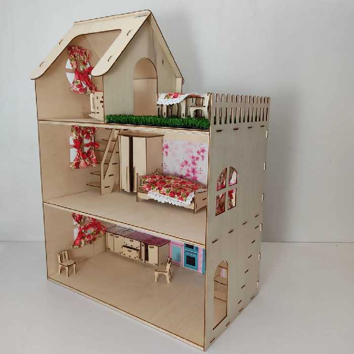 اسباب بازی خانه عروسکی مدل موگن فو