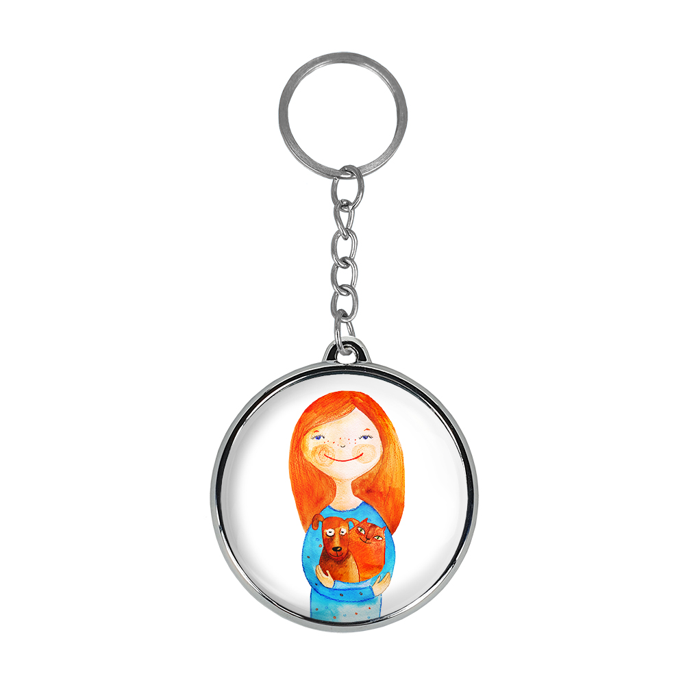 جاکلیدی خندالو طرح دخترونه مدل دوطرفه کد 16291630