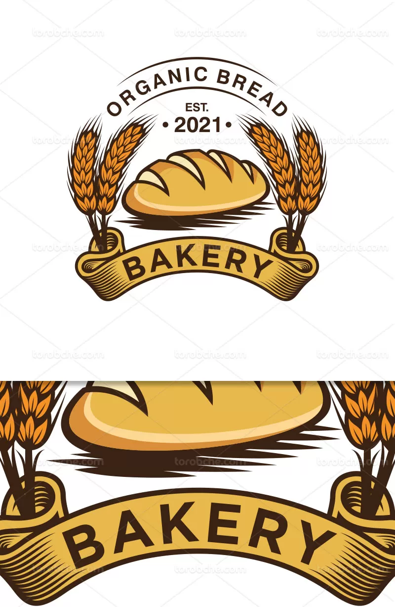 وکتور لوگو نانوایی فانتزی | گرافیک با طعم تربچه