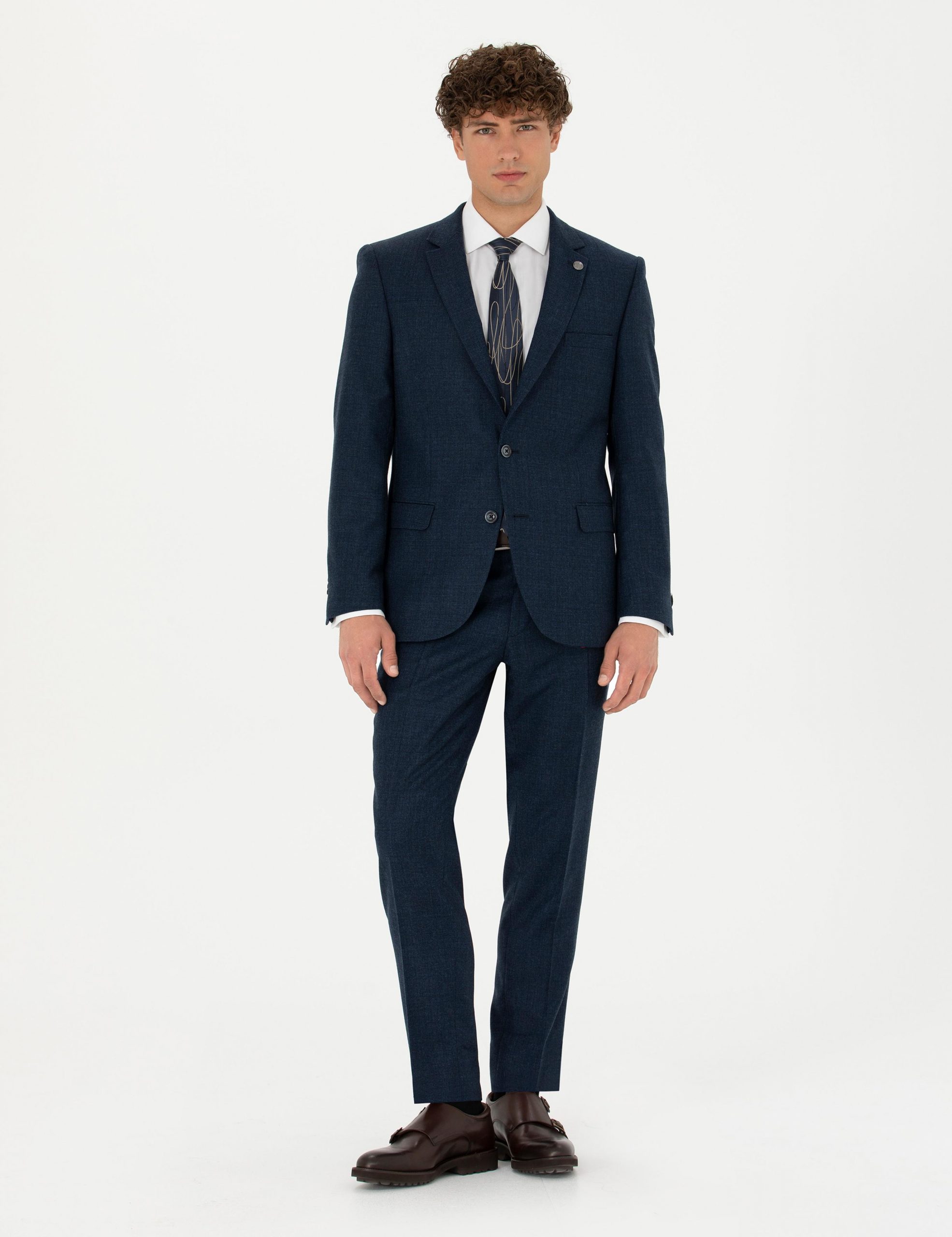 کت و شلوار مردانه سرمه ای پیرکاردین