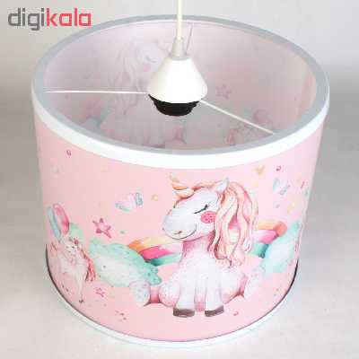 لوستر کودک طرح یونیکورن کد 51 به همراه چراغ رومیزی