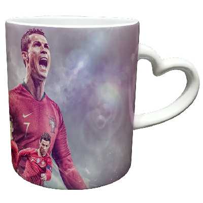 ماگ مدل دسته قلبی طرح رونالدو کد 7