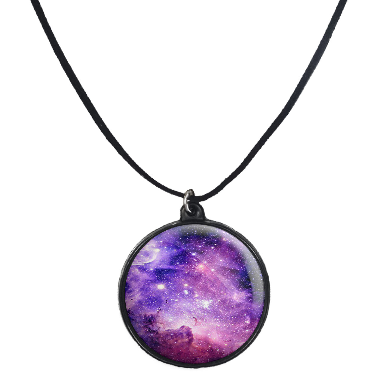 گردنبند پرمانه طرح کهکشان کد pmb.23935 مدل دو طرفه