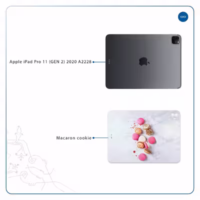 برچسب پوششی ماهوت مدل Macaron cookie مناسب برای تبلت اپل iPad Pro 11 (GEN 2) 2020 A2228