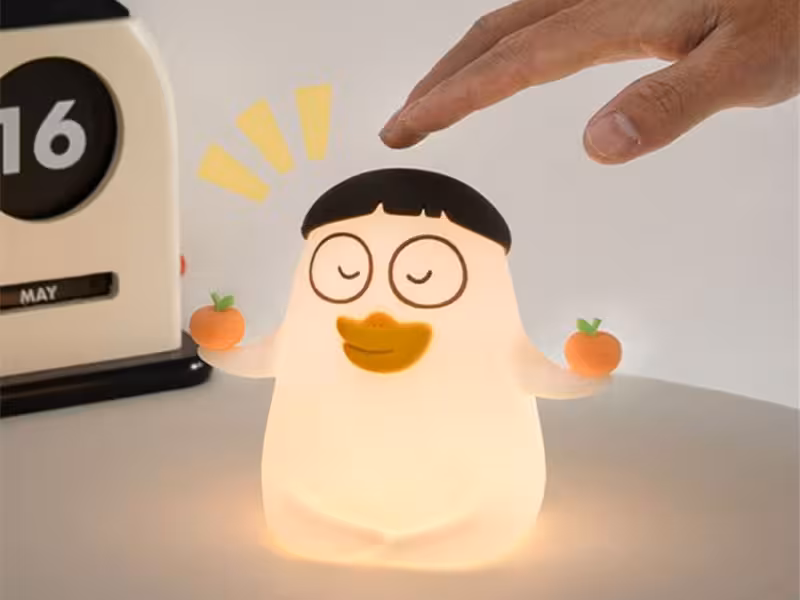 چراغ خواب فانتزی رومیزی شارژی سیلیکونی Baby Duck Ducky LED Mood Light bwxly-01