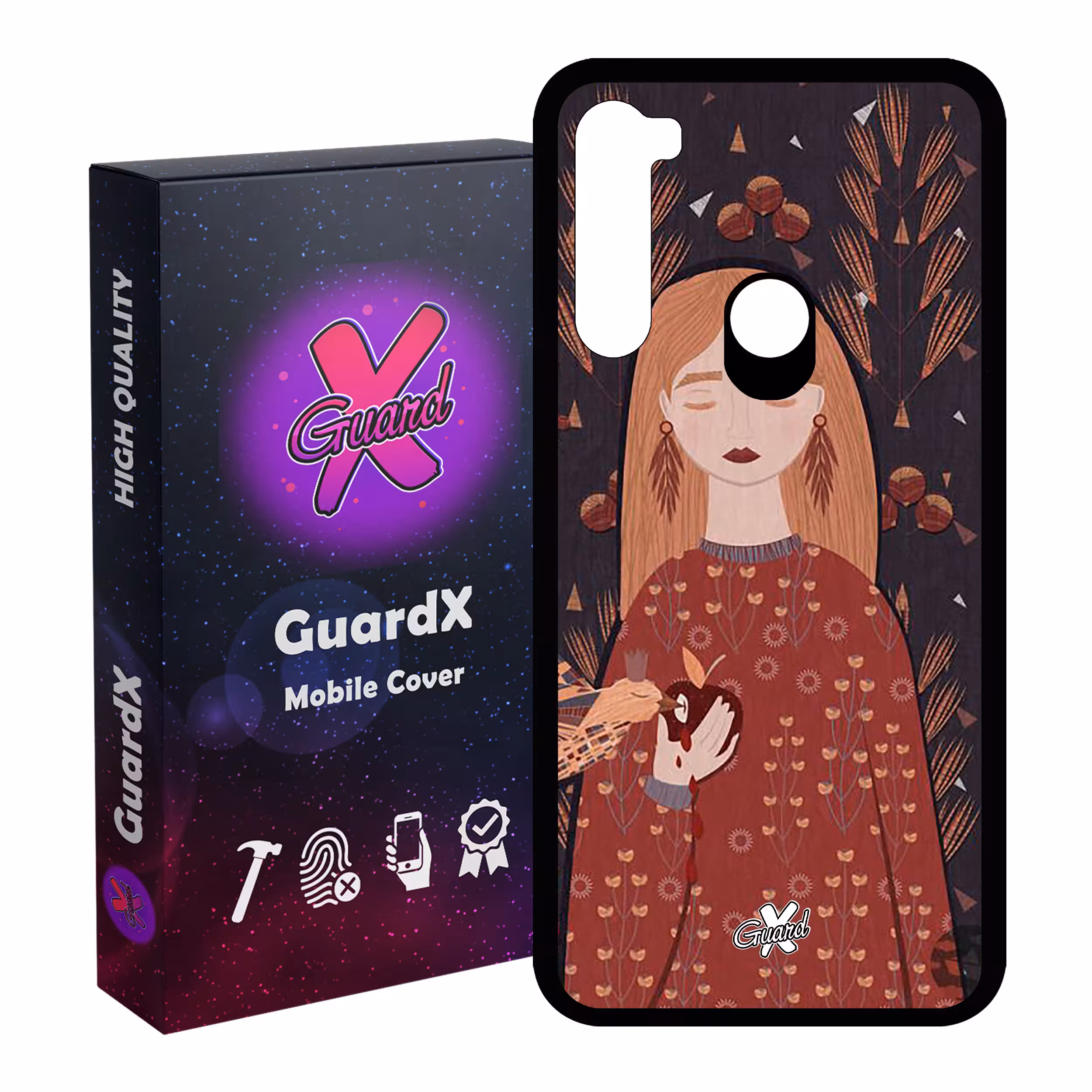کاور گارد ایکس طرح دختر مدل Glass10413 مناسب برای گوشی موبایل شیائومی Redmi Note 8