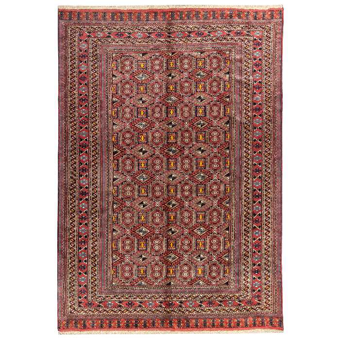 فرش دستبافت  سه و نیم متری مدل ترکمن  کد 40.1950