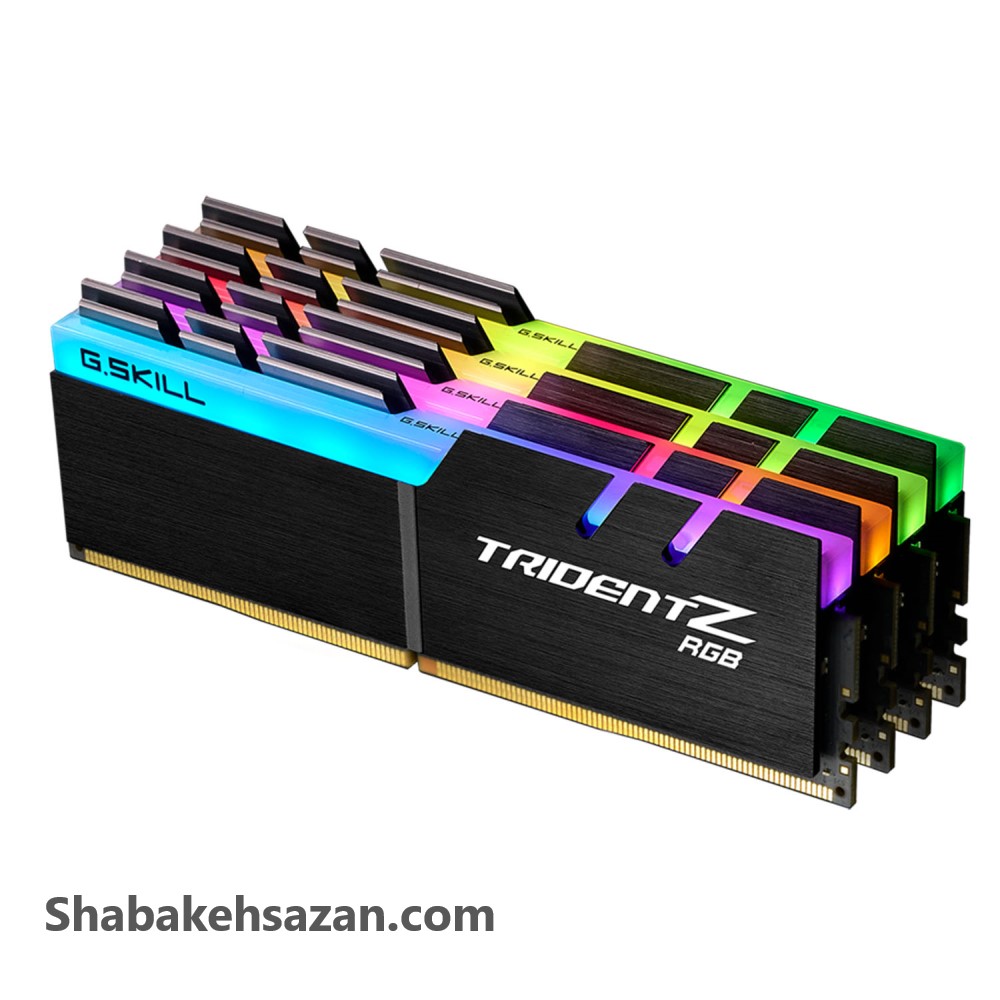 رم دسکتاپ DDR4 چهار کاناله 4000 مگاهرتز CL18 جی اسکیل مدل TRIDENTZ RGB ظرفیت 32 گیگابایت