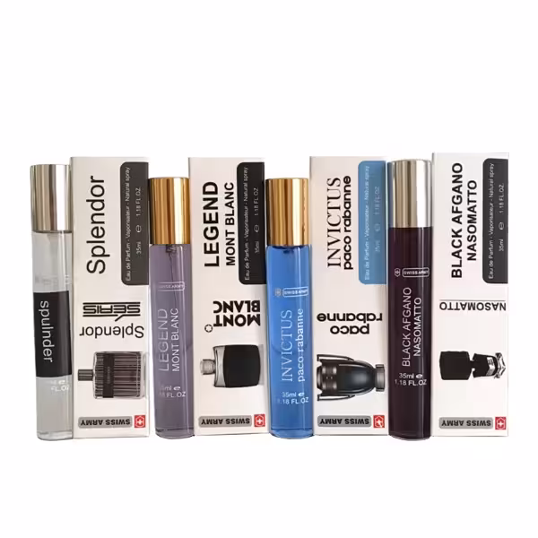 عطر جیبی مردانه سوئیس آرمی مدل اس 18 حجم 35 میلی لیتر مجموعه 4 عددی