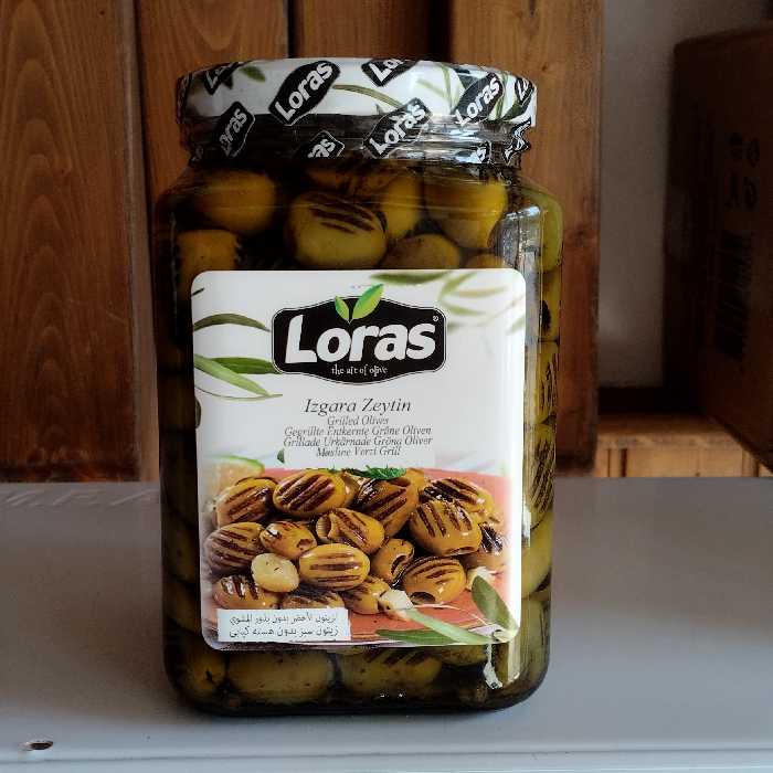 
زیتون سبز بدون هسته کبابی (گریل شده) 1450 گرم لوراس Loras

