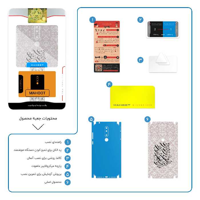 برچسب پوششی ماهوت مدل Nastaliq-2-FullSkin مناسب برای گوشی موبایل نوکیا 3.1 Plus