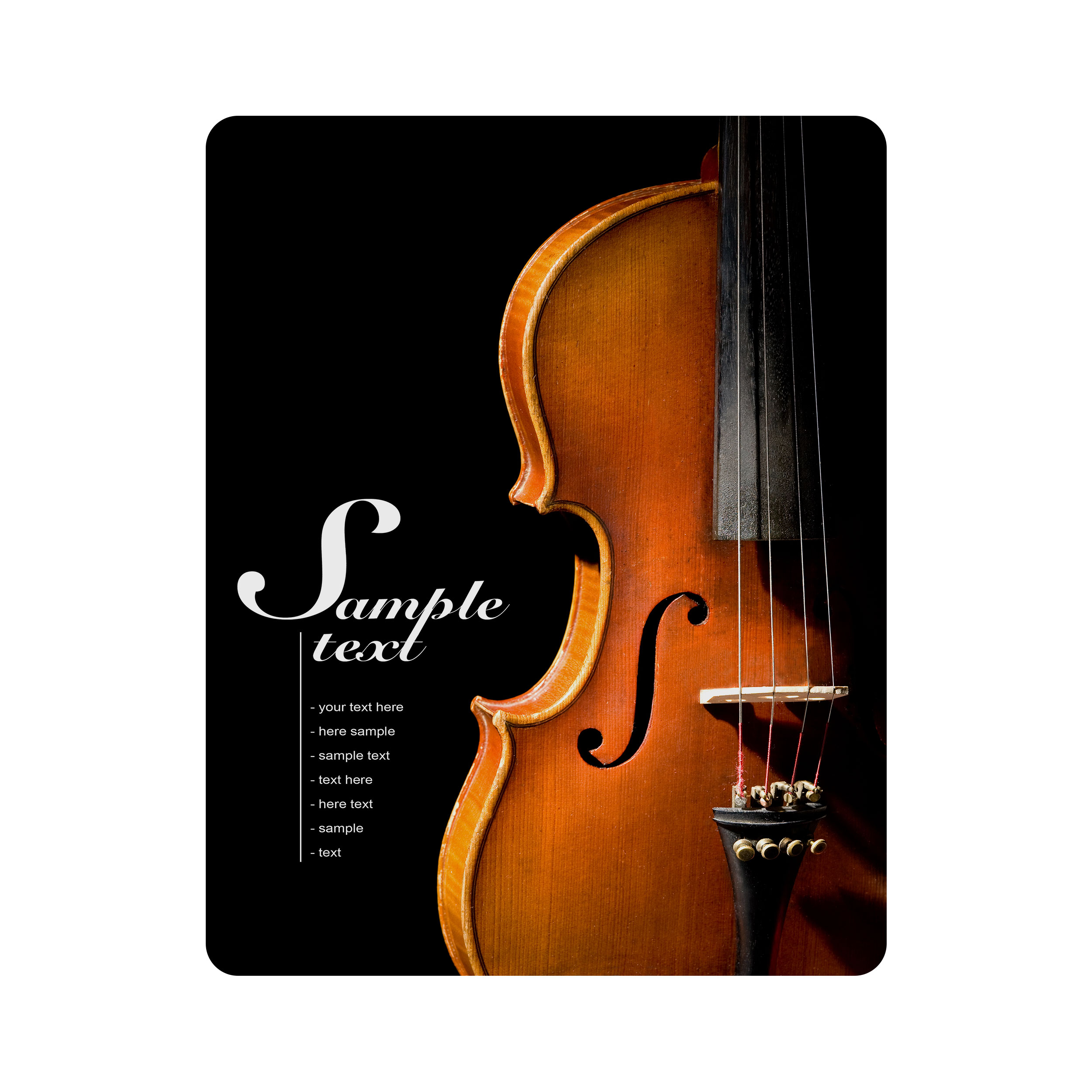 ماوس پد اطلس آبی طرح ویولن مدل T7361