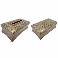 ست جعبه دستمال کاغذی و جعبه قاشق و چنگال خاتم کاری کد 01