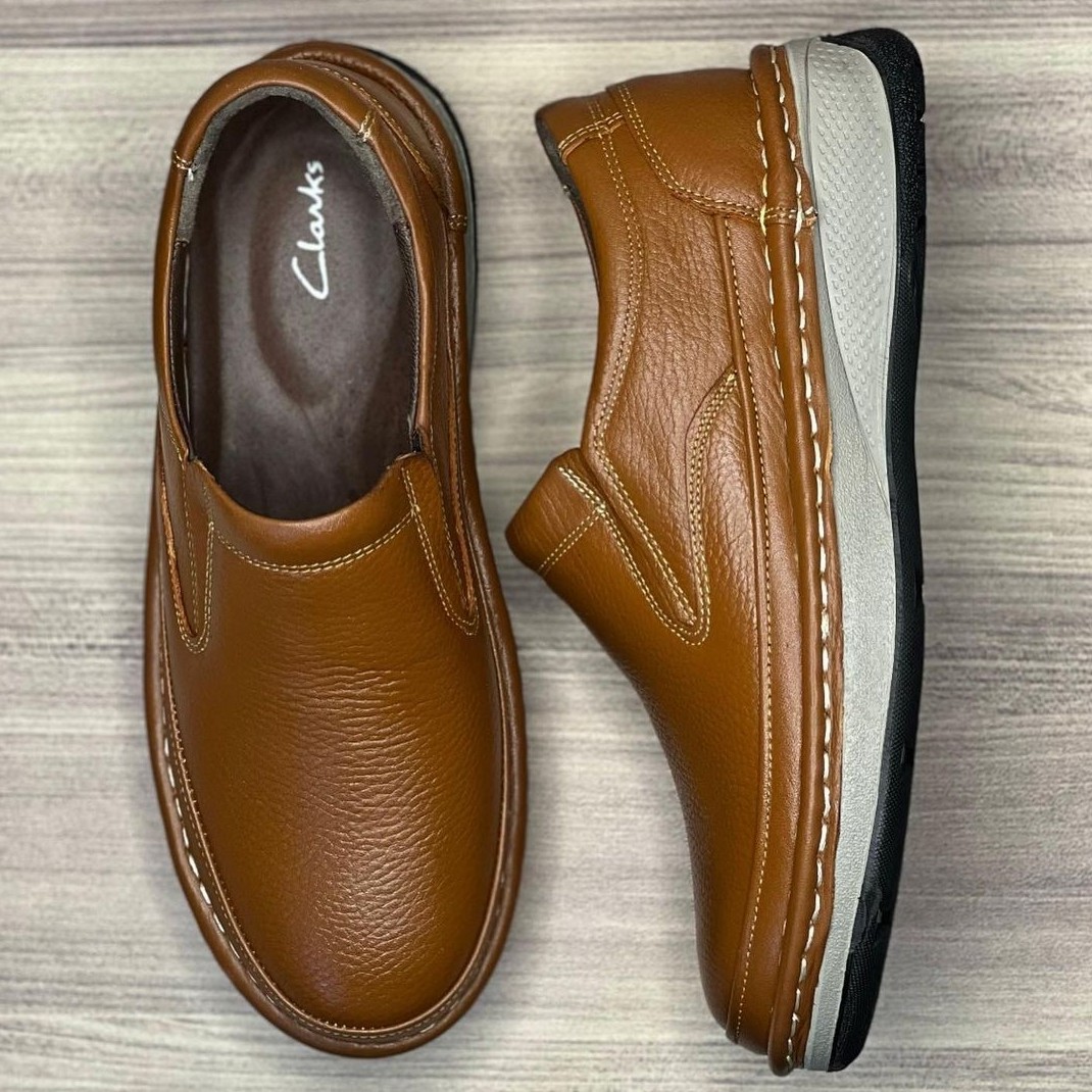 کفش کلارک مردانه  طبی تمام چرم  