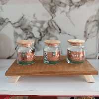 بانکه شیشه ای درب چوبی امپرلند سایز 8