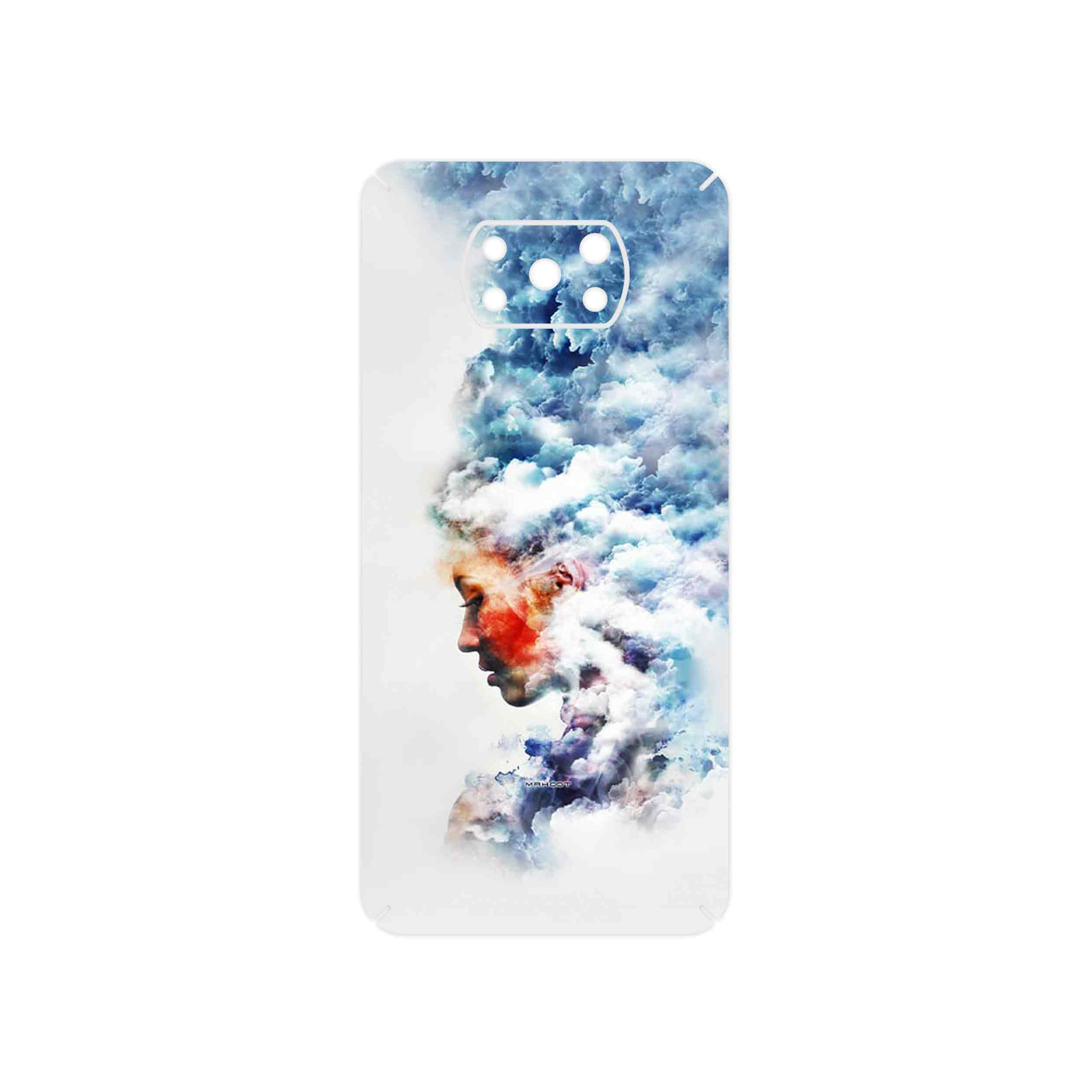 برچسب پوششی ماهوت مدل Women and the Cloud Digital Art مناسب برای گوشی موبایل شیائومی Poco X3 NFC