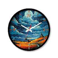 ساعت دیواری کوچک راویتا طرح نقاشی سبک ون گوک – روستا کد 3556