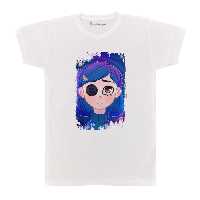 تی شرت بچگانه پرمانه طرح کورالین کد pmt.4811