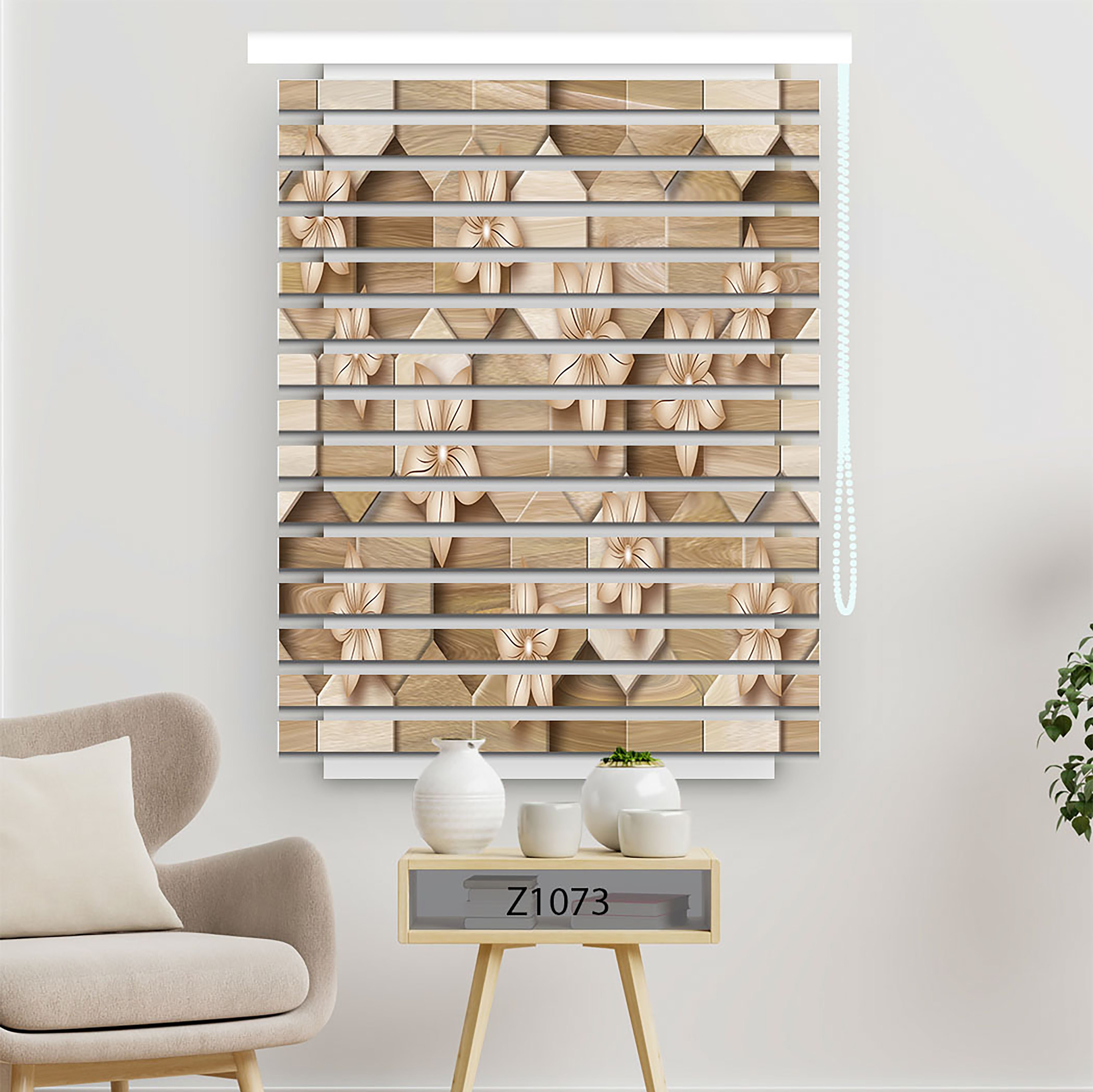 پرده زبرا چاپی عرض 150 ارتفاع 150 کد 1073