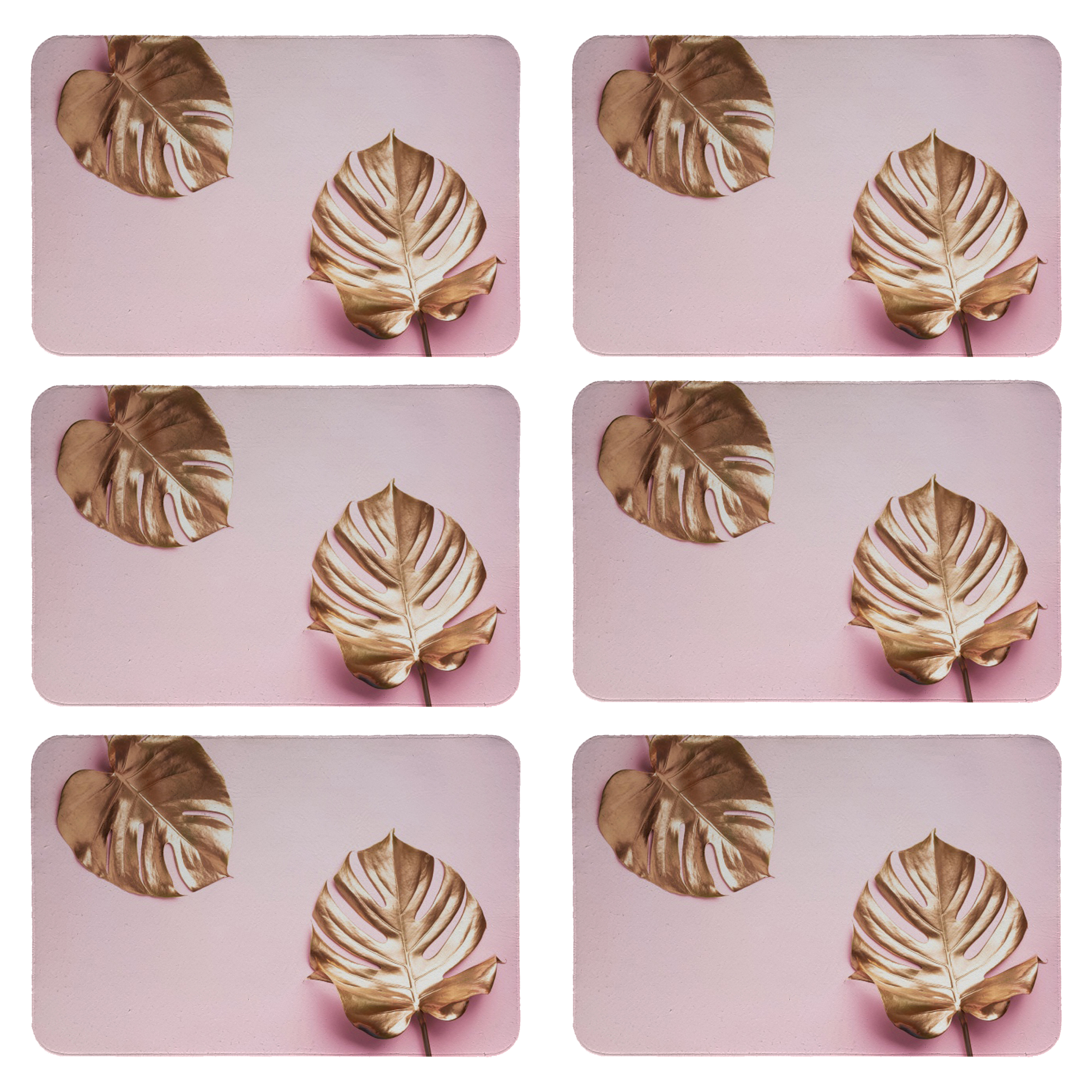 زیربشقابی طرح برگ کد 8153 بسته 6 عددی