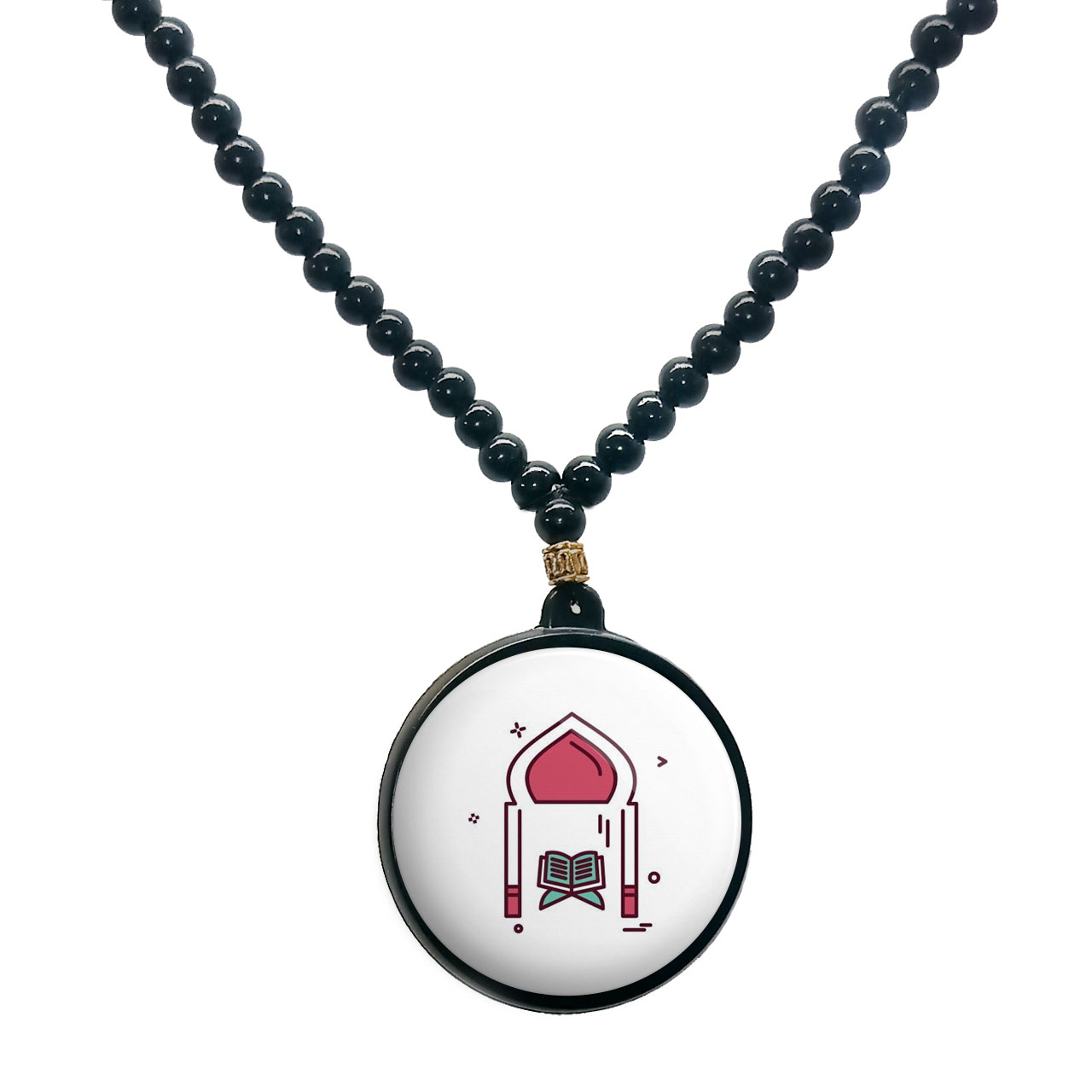 گردنبند پرمانه طرح جشن تکلیف کد pmd.25775 مدل دو طرفه