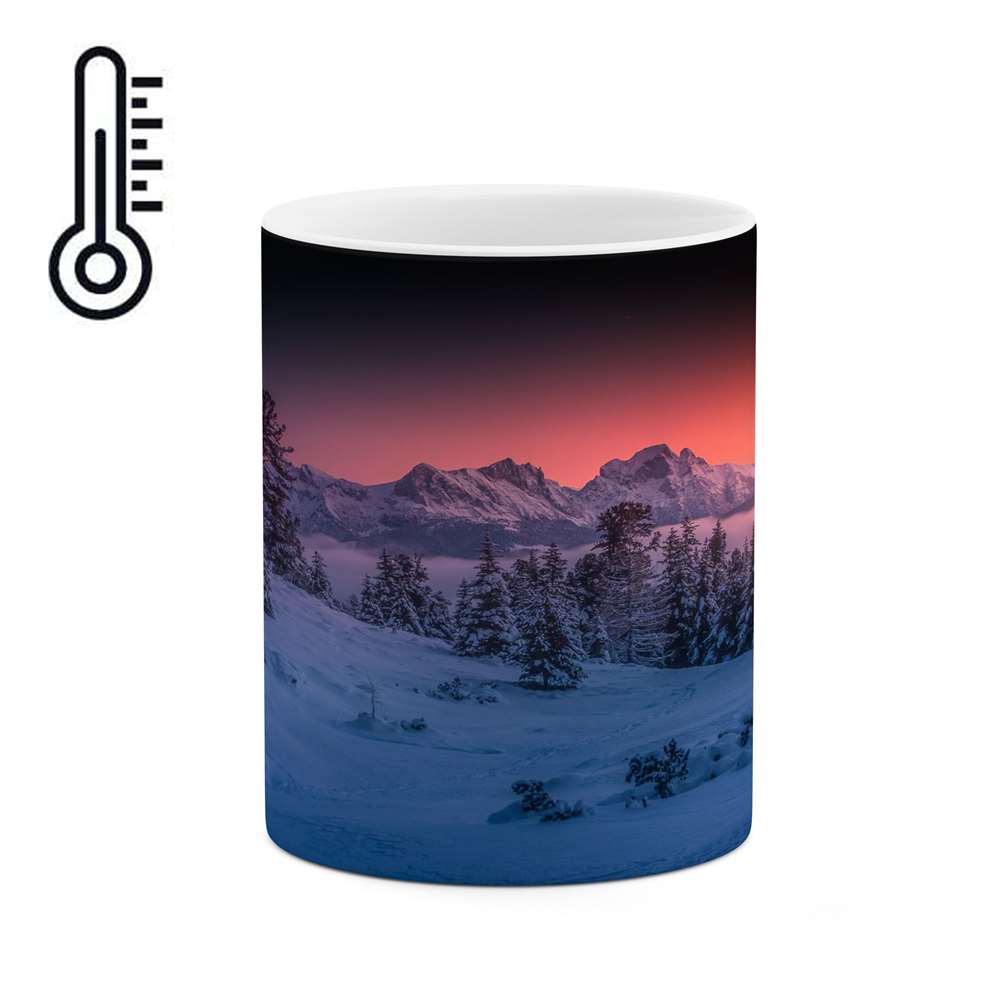 ماگ حرارتی کاکتی طرح منظره برفی مدل mgh14948