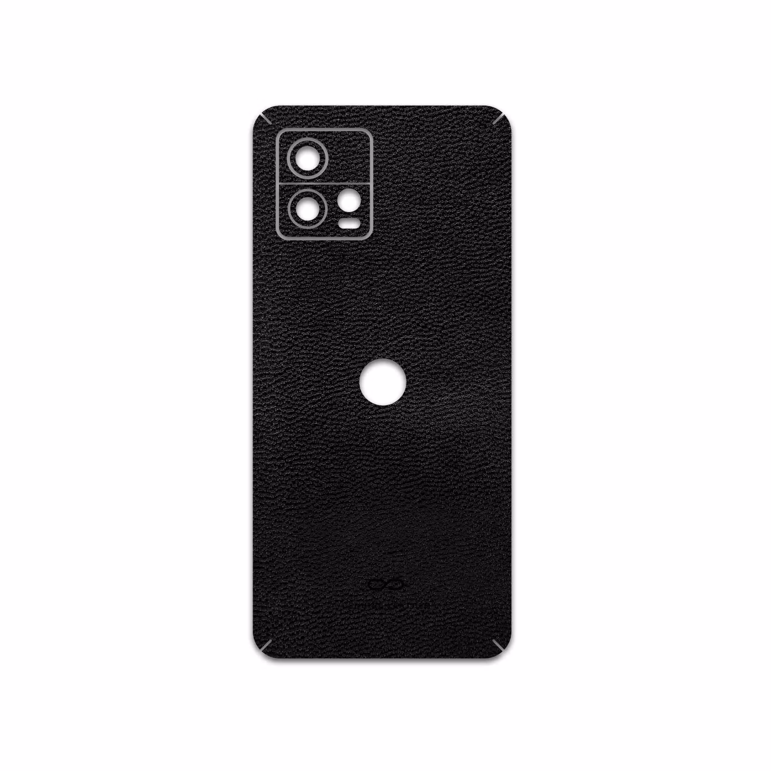 برچسب پوششی ماهوت مدل Black-Leather مناسب برای گوشی موبایل موتورولا Moto G72