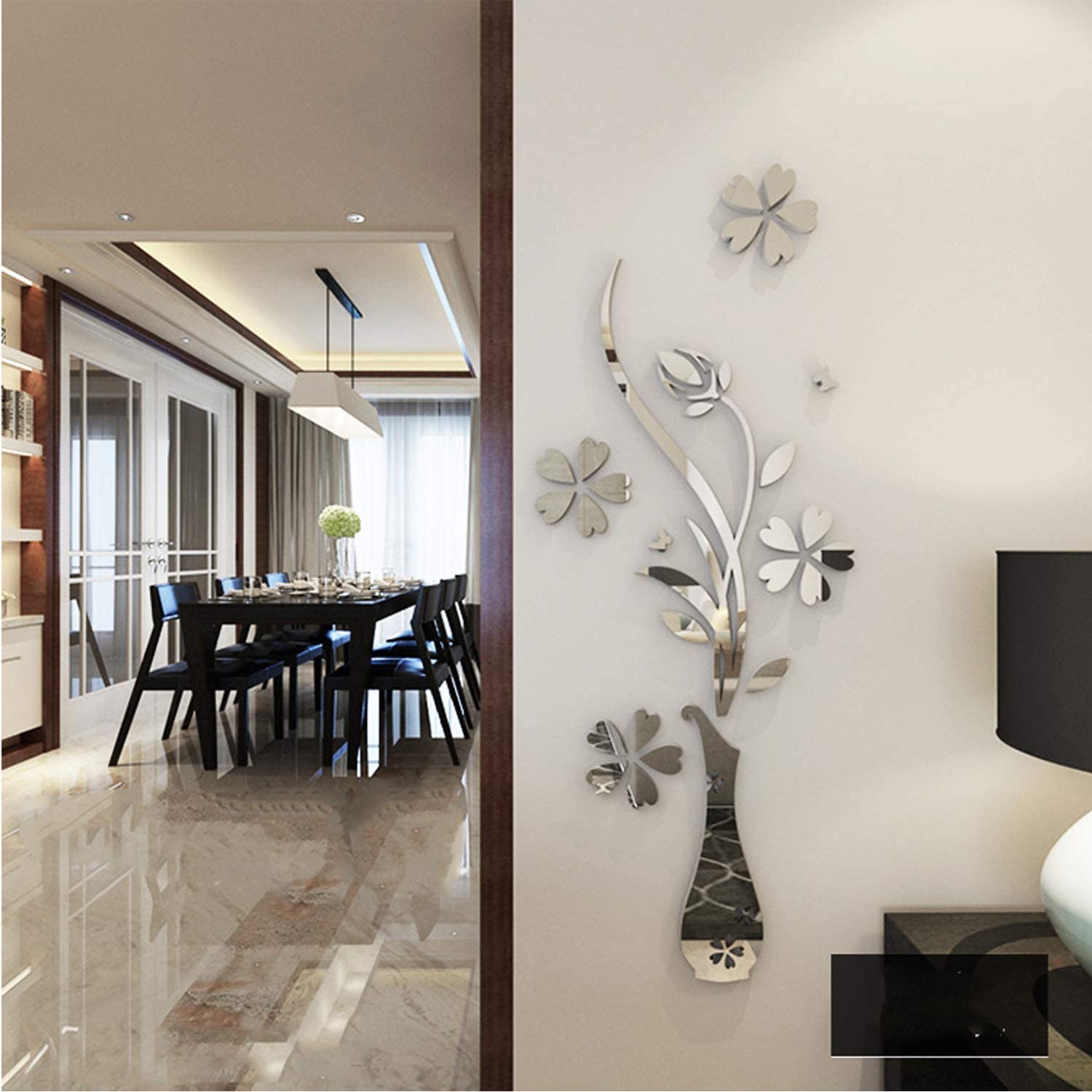 آینه آماتیس مدل گل و گلدان مدل  کوزه ای