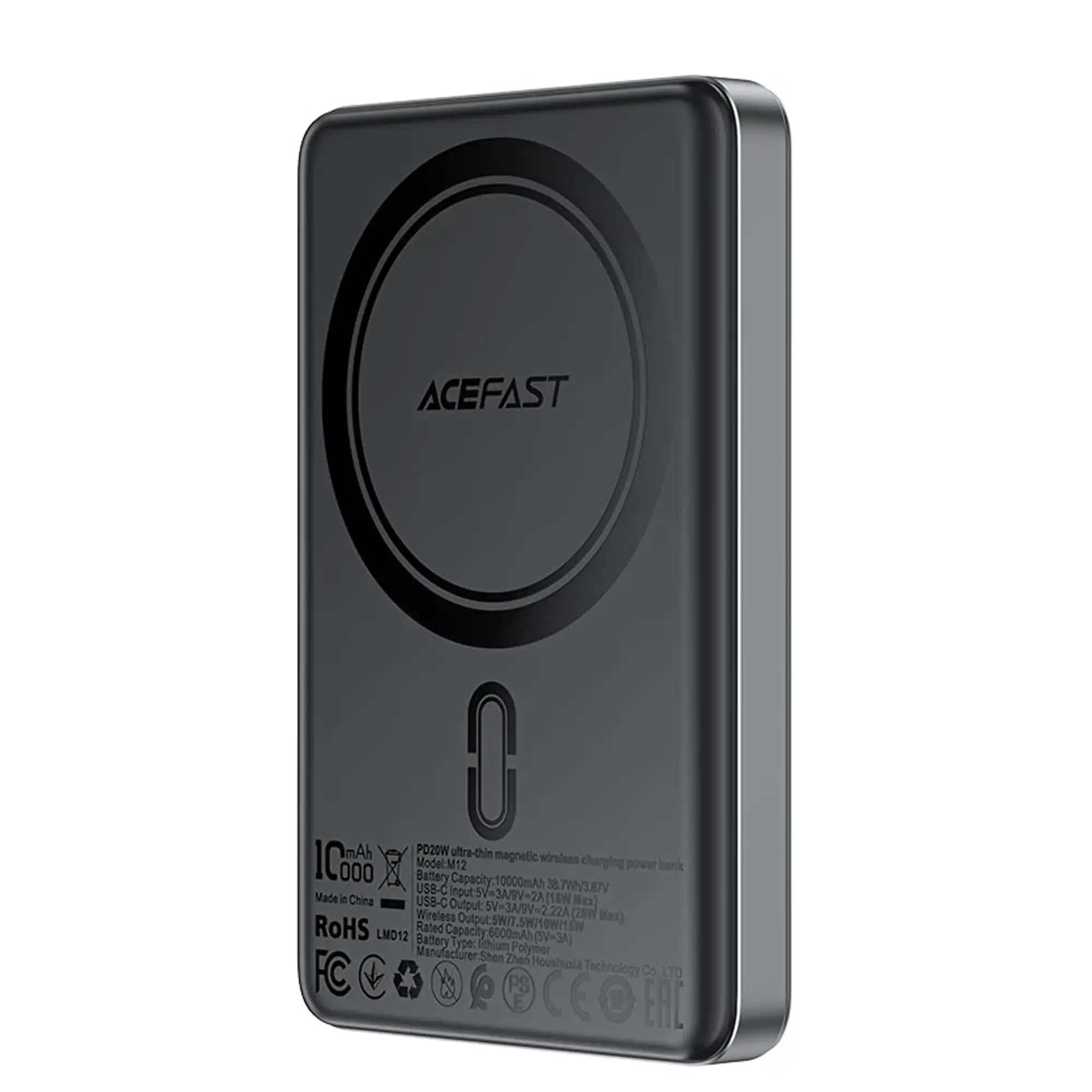 پاوربانک بی سیم ایس فست مدل M12 ظرفیت 10000 میلی امپر ساعت