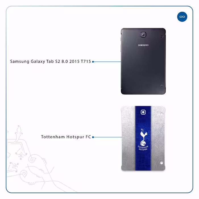 برچسب پوششی ماهوت مدل Tottenham Hotspur FC مناسب برای تبلت سامسونگ Galaxy Tab S2 8.0 2015 T715