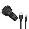 شارژر فندکی کلومن مدل KC - C110 به همراه کابل تبدیل MICROUSB