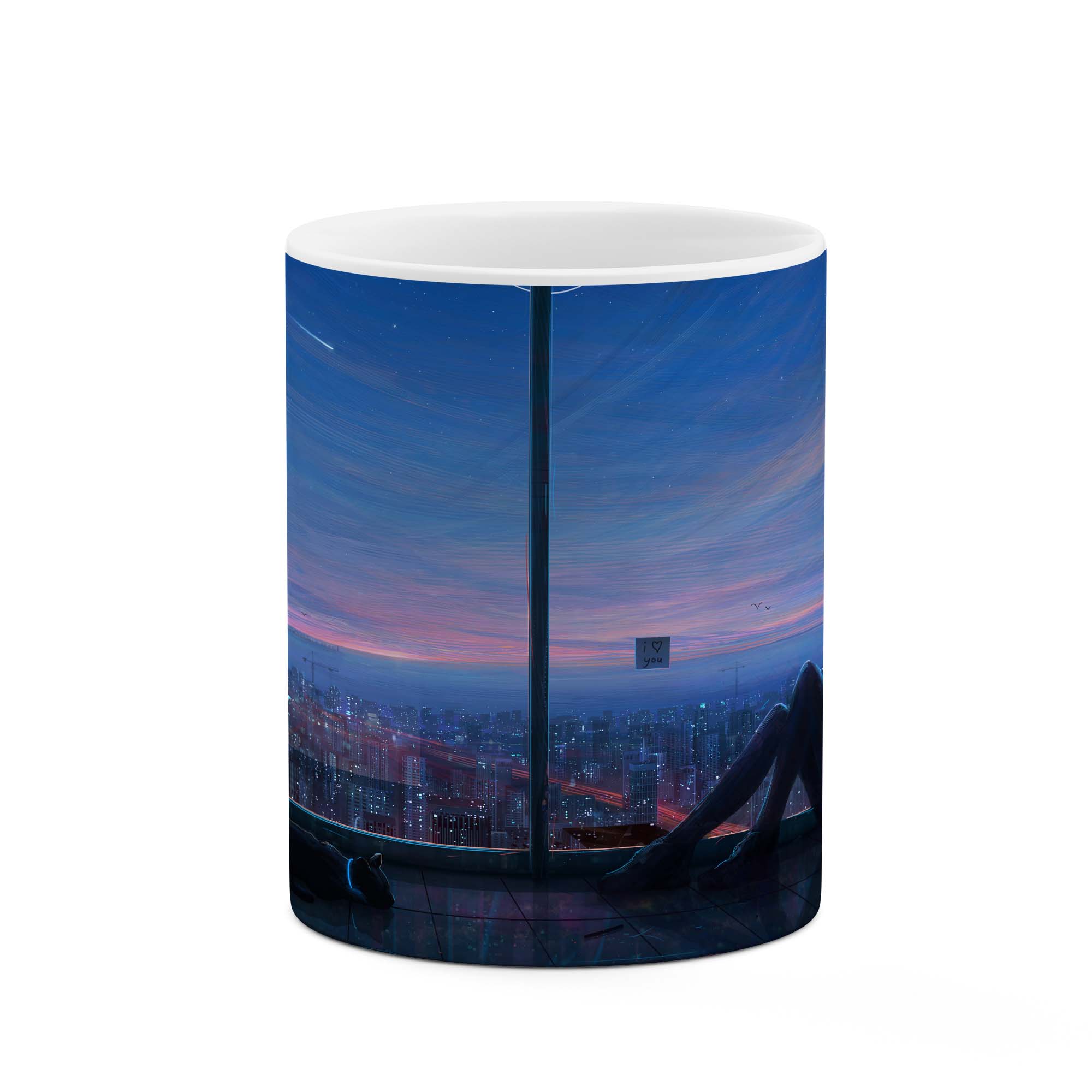 ماگ طرح دختر تنها مدل mug01126