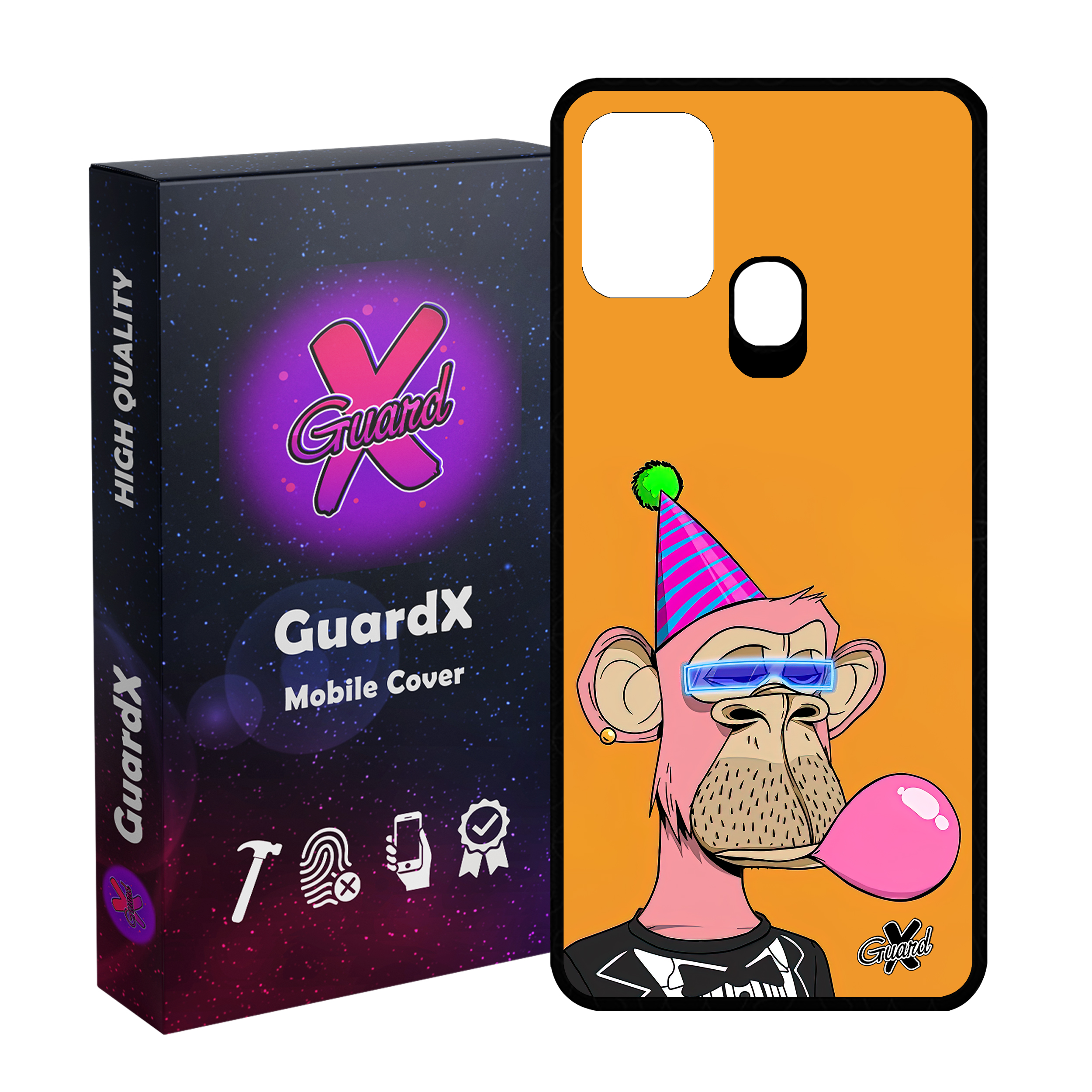 کاور گارد ایکس طرح میمون مدل Glass10433 مناسب برای گوشی موبایل سامسونگ Galaxy M31 / M31 Prime / F41