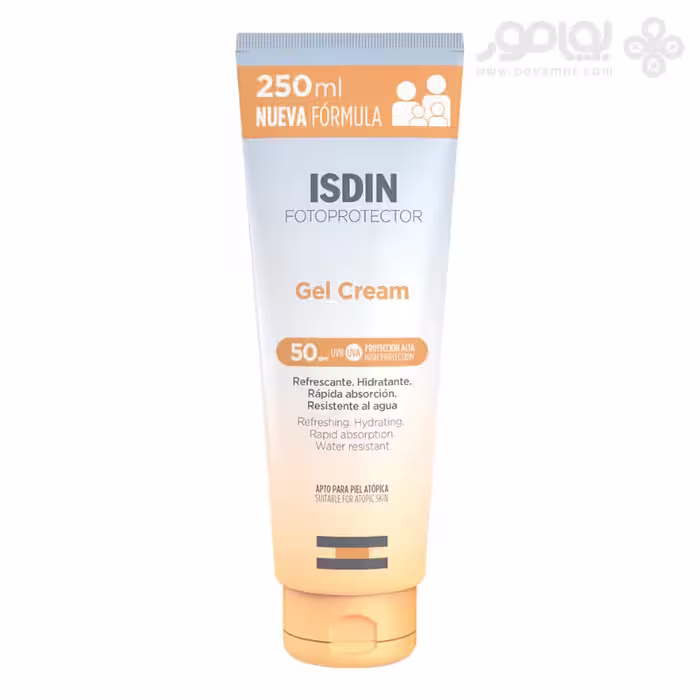 ضد آفتاب ایزدین مدل GEL CREAM حاوی SPF50 حجم 250 میل