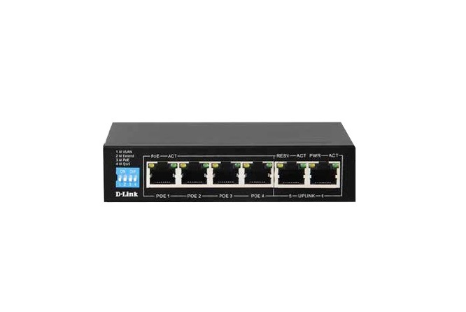 سوئیچ 6 پورت گیگابیتی و دسکتاپ دی لینک مدل DGS-F1006P-E - دوسو آی تی