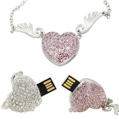 فلش مموری طرح قلب فرشته مدل UJ-23 ظرفیت 64 گیگابایت