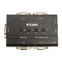KVM سوییچ 4 پورت USB دی لینک مدل DKVM-4U اتصال همزمان 4 کامپیوتر به یک مانیتور