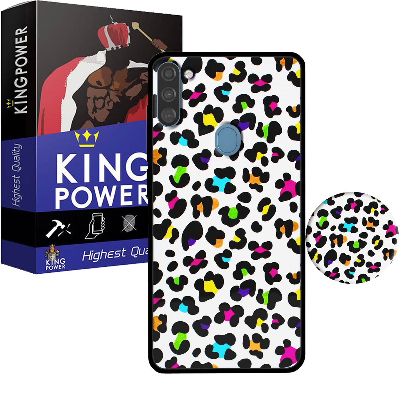 کاور کینگ پاور مدل KHAL 21 مناسب برای گوشی موبایل سامسونگ Galaxy A11 به همراه پایه نگهدارنده