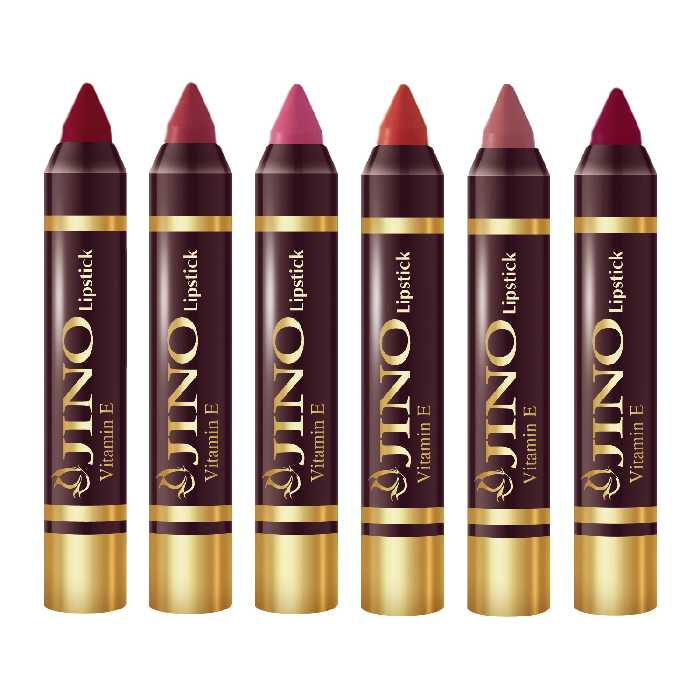   رژ لب مدادی ژینو مدل JIS2 مجموعه 6 عددی