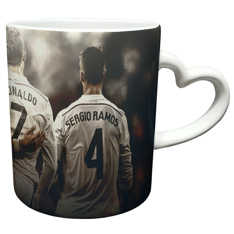 ماگ مدل دسته قلبی طرح رونالدو کد 212