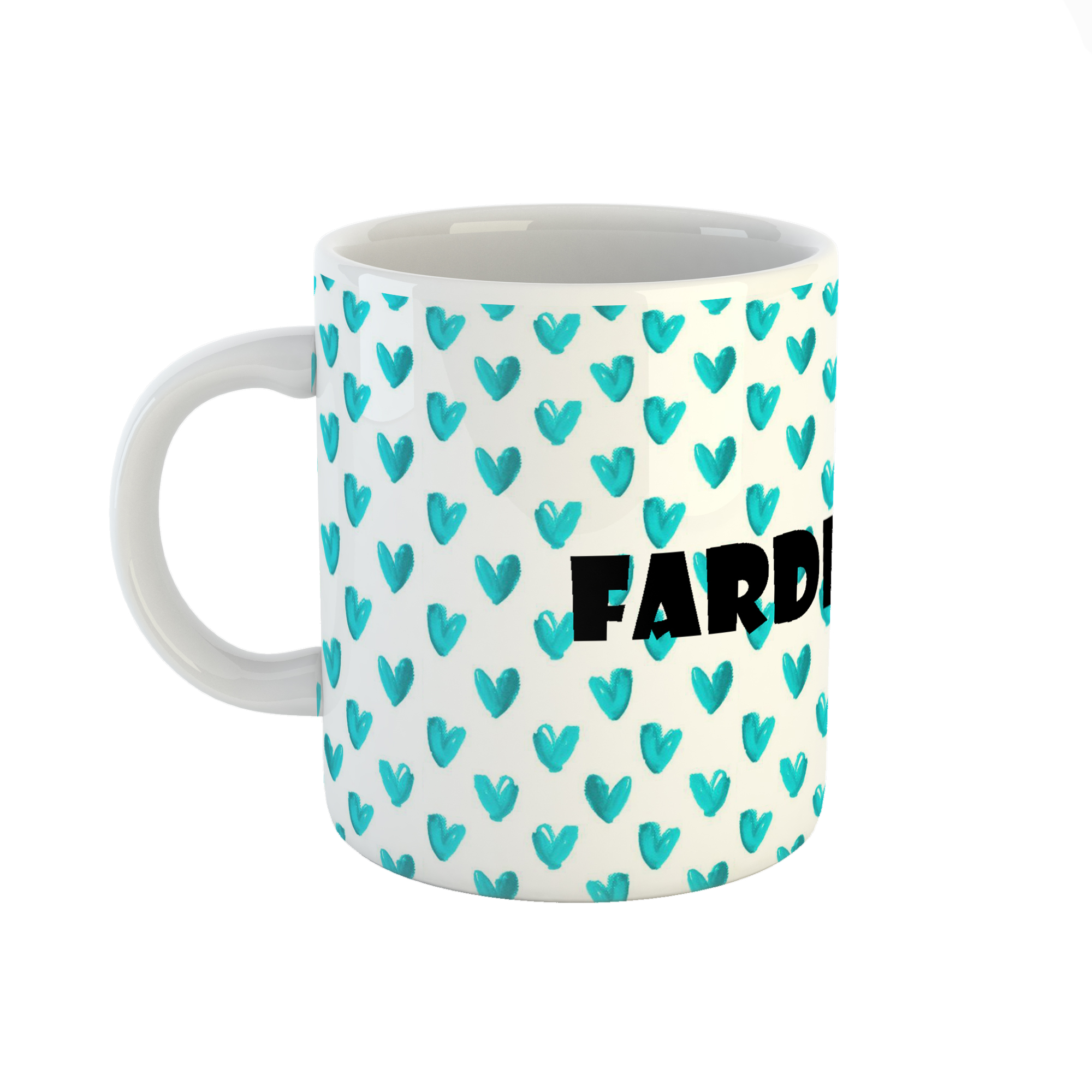 ماگ طرح اسم فردین مدل قلب کد 1266