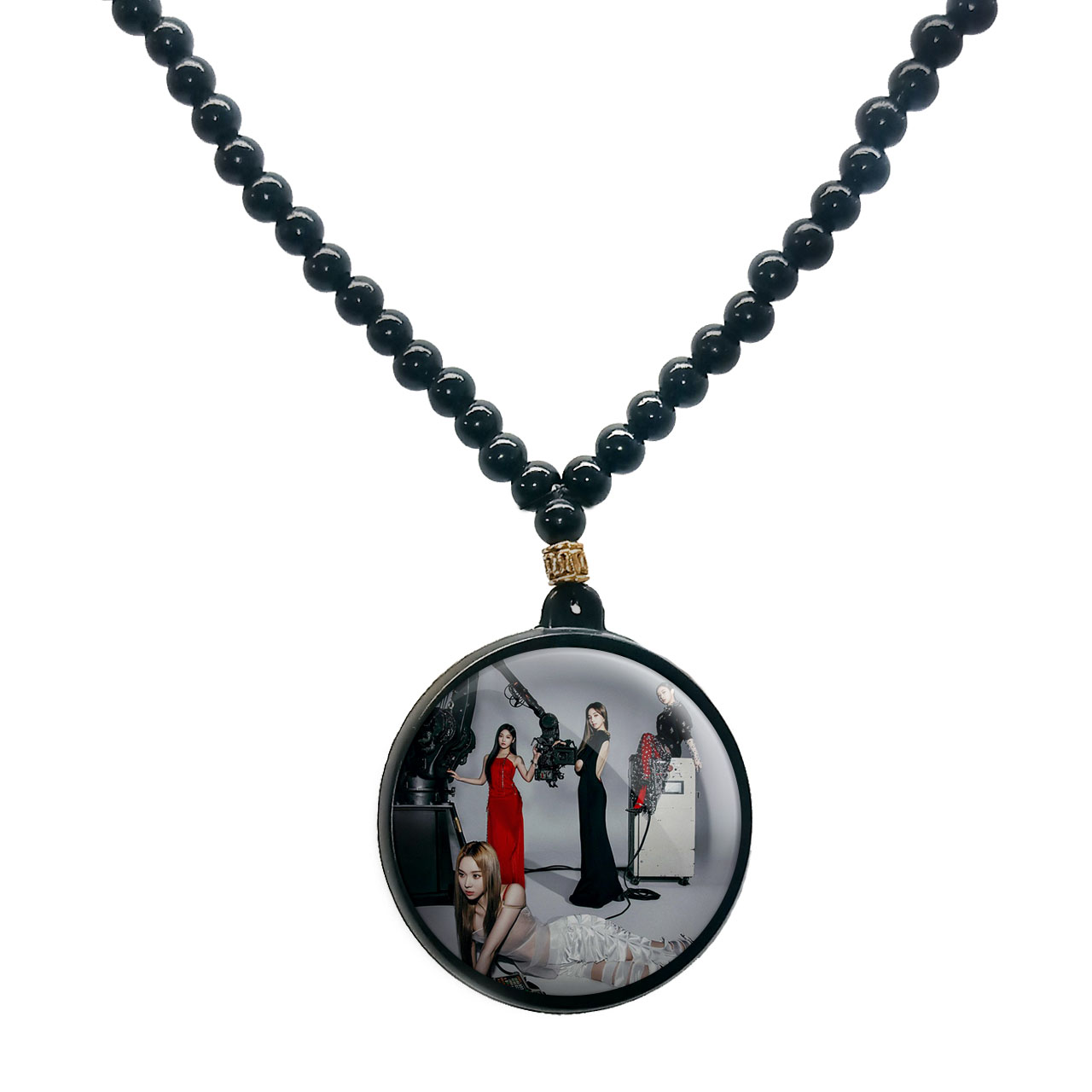 گردنبند پرمانه طرح aespa کد pmd.18617 مدل دو طرفه