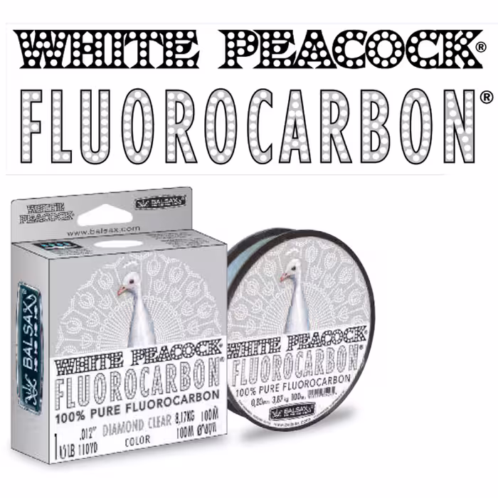 نخ ماهیگیری بالساکس مدل White Peacock-Fluorocarbon سایز 0.22 میلی متر 