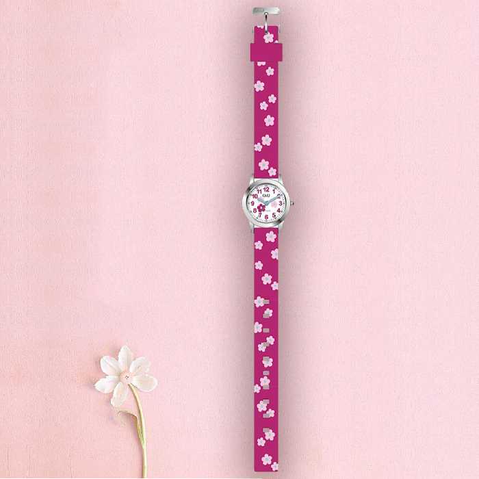 ساعت مچی عقربه ای دخترانه کیو اند کیو مدل qc29j324y