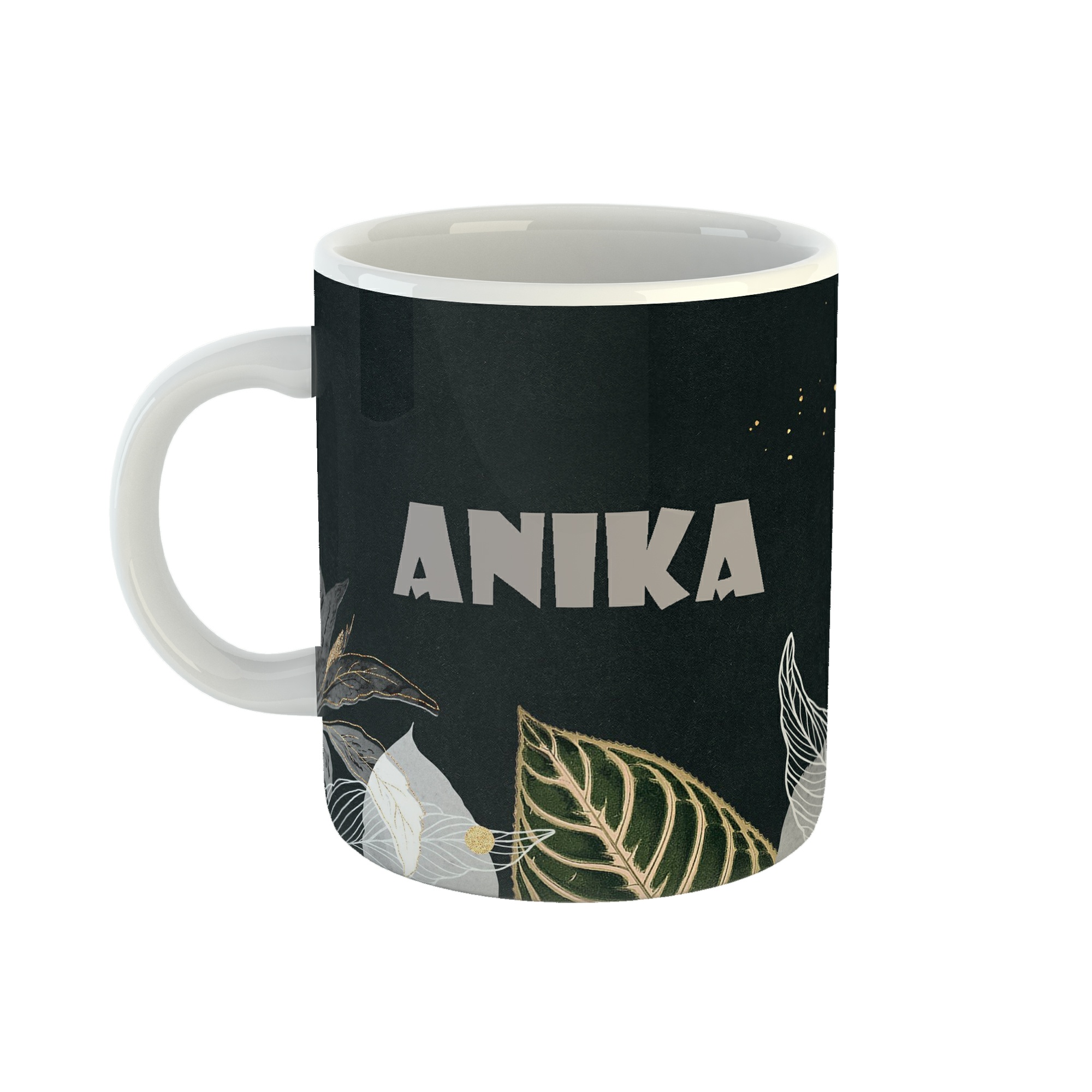 ماگ طرح اسم آنیکا مدل برگ کد 406