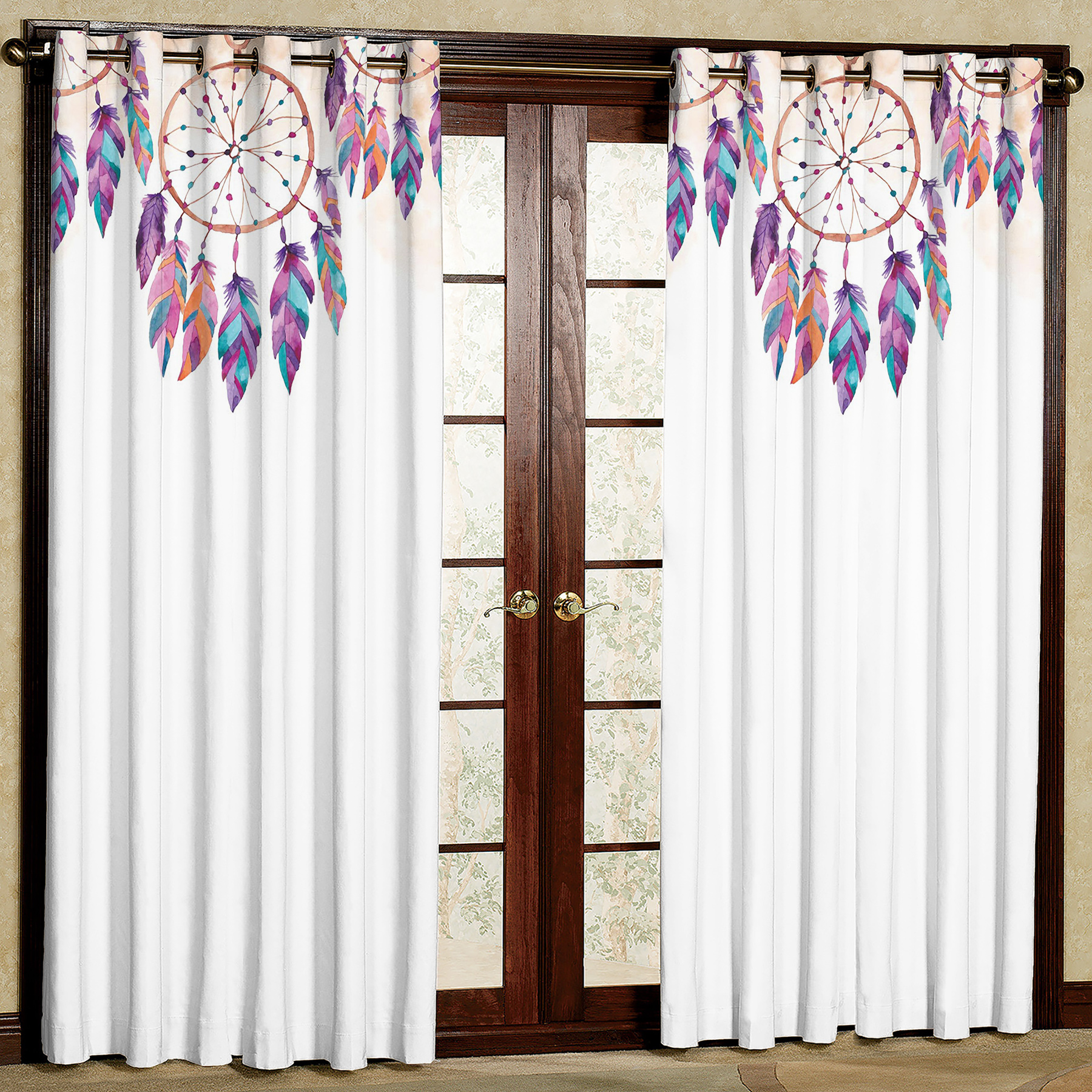 پرده مدل چاپی مخمل پانچی کد 1054 سایز 140x200 سانتی متر