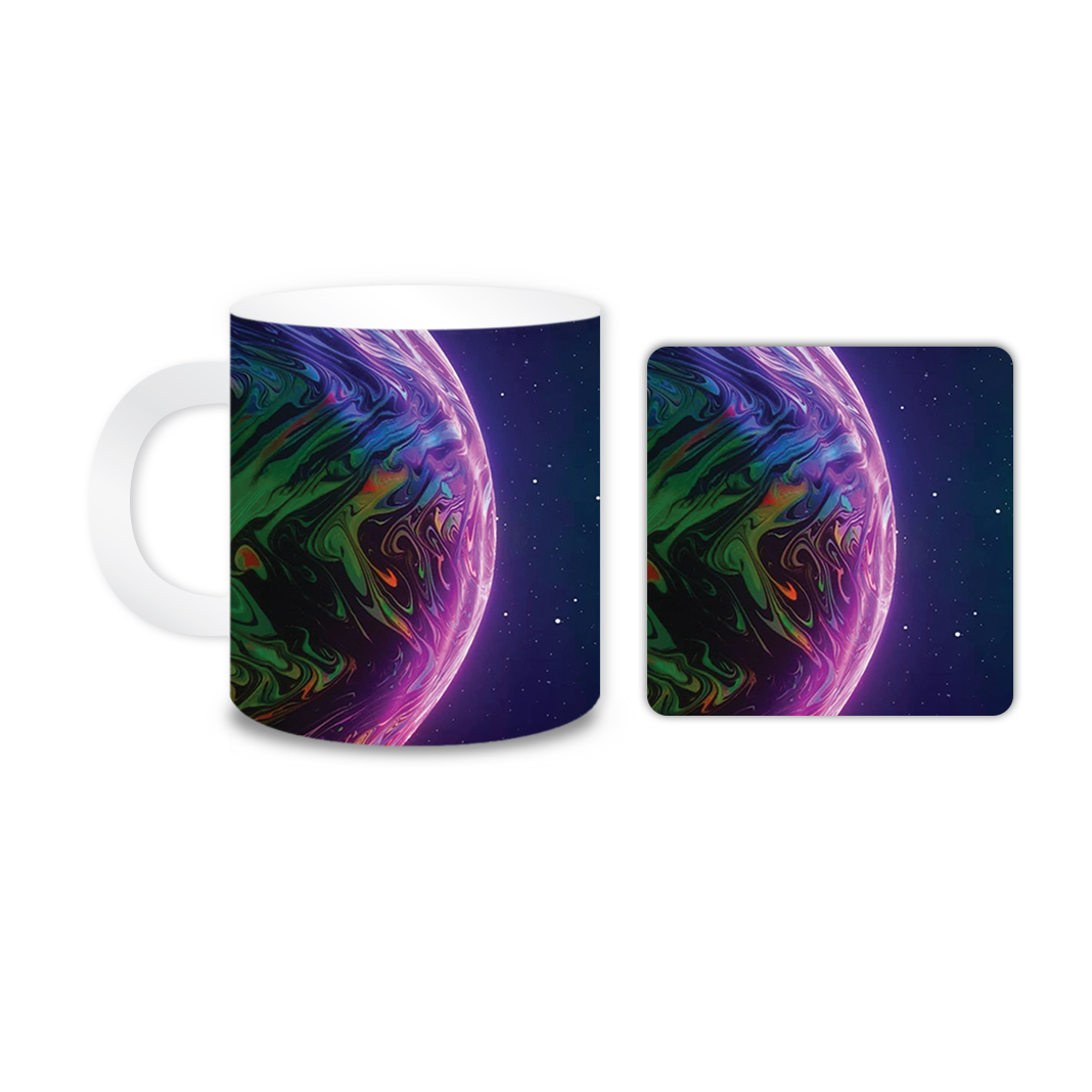 ماگ مدل سیاره کد 1625 به همراه زیر لیوانی